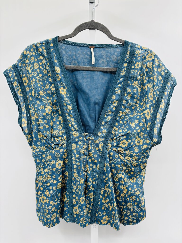 Free People Top Teal XL