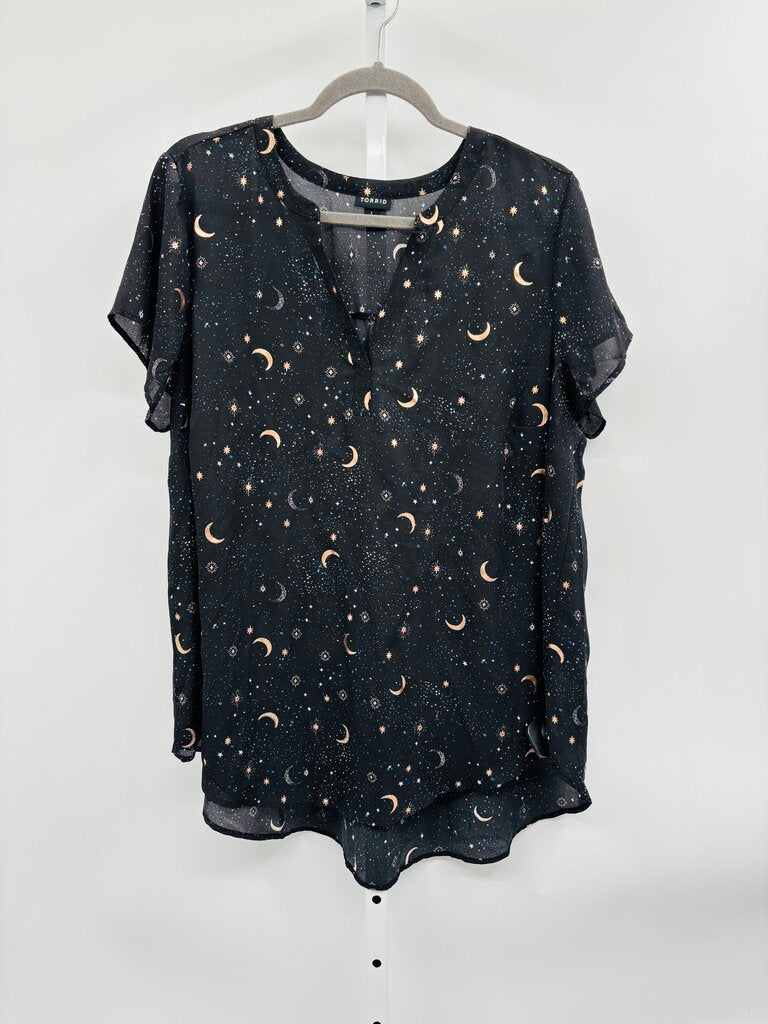 Torrid Blouse Plus Black 1X