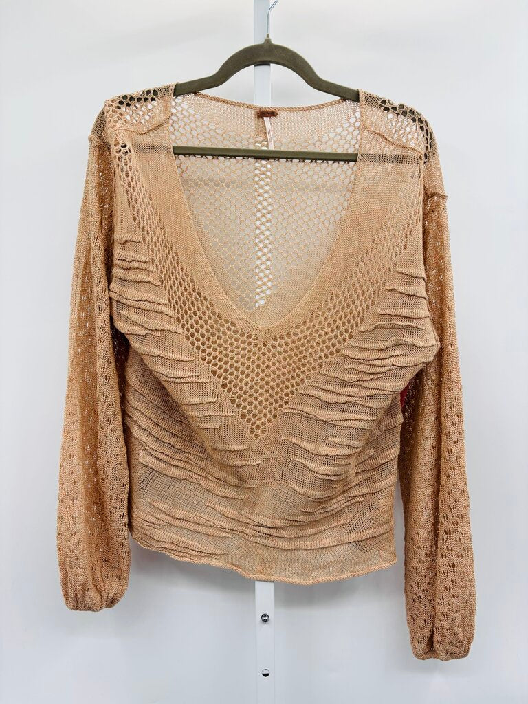 Free People Sweater Tan L