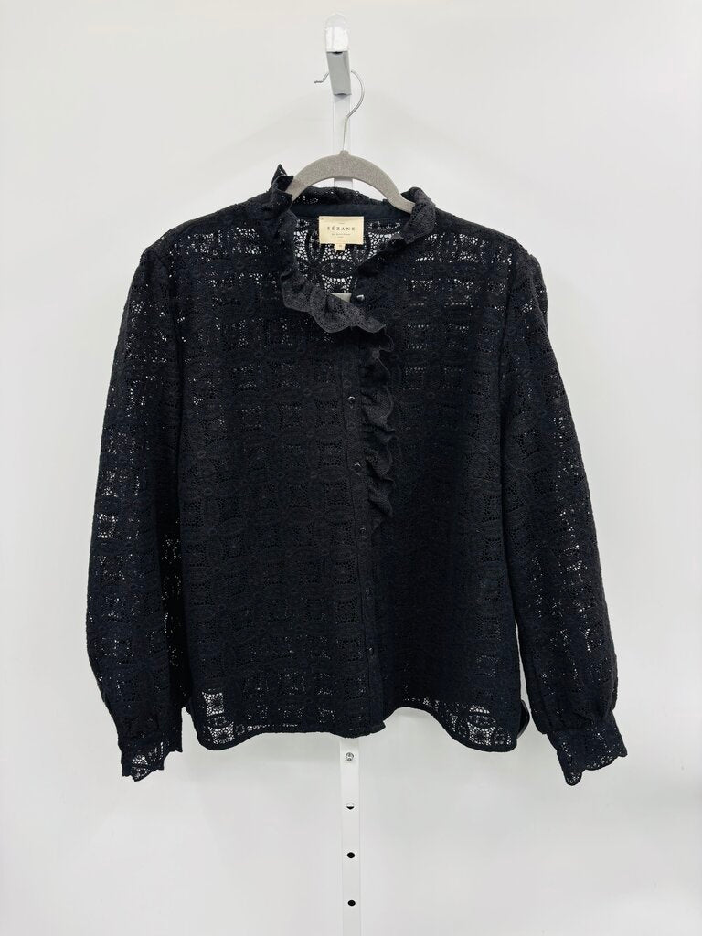 Sezane Blouse Black 16