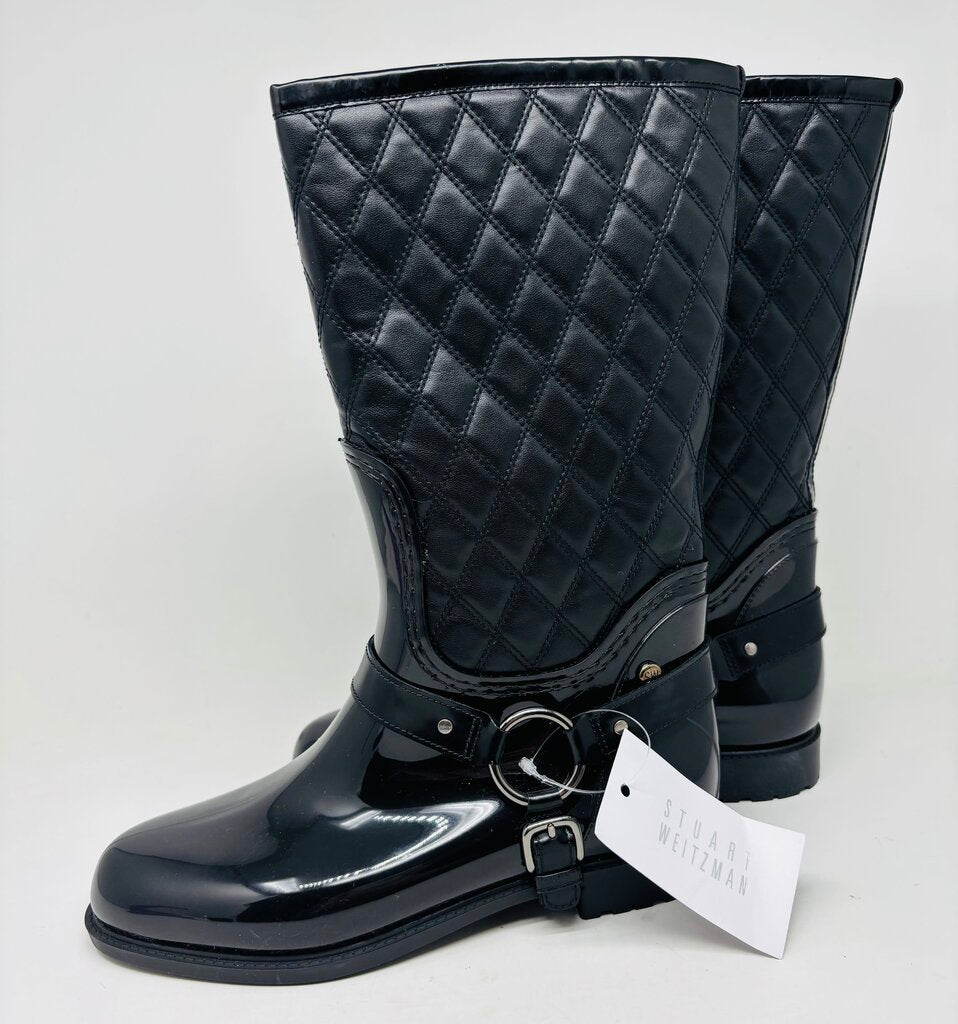 Stuart Weitzman Rainboot Black 9