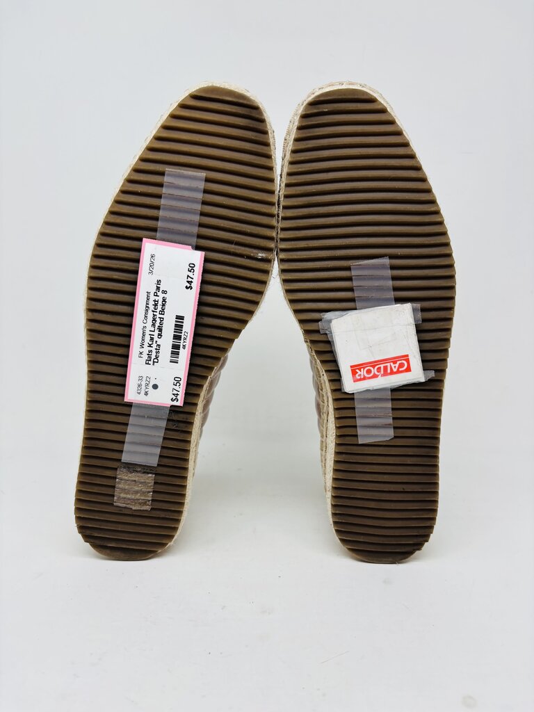 Karl Lagerfeld: Paris Flats Beige 8