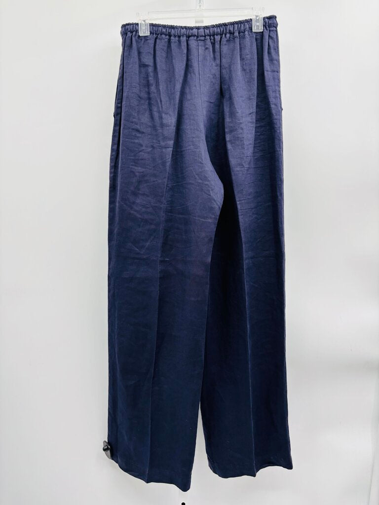 Eskandar Pants Wide Leg Navy S