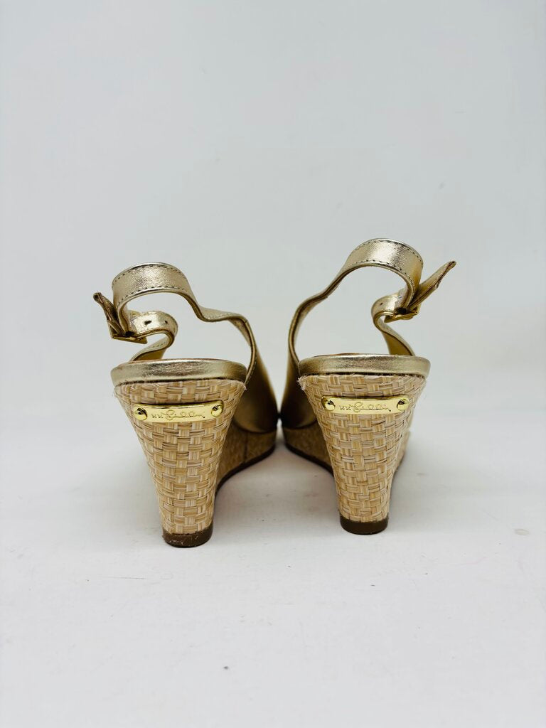 Lilly Pulitzer Wedge Gold 8