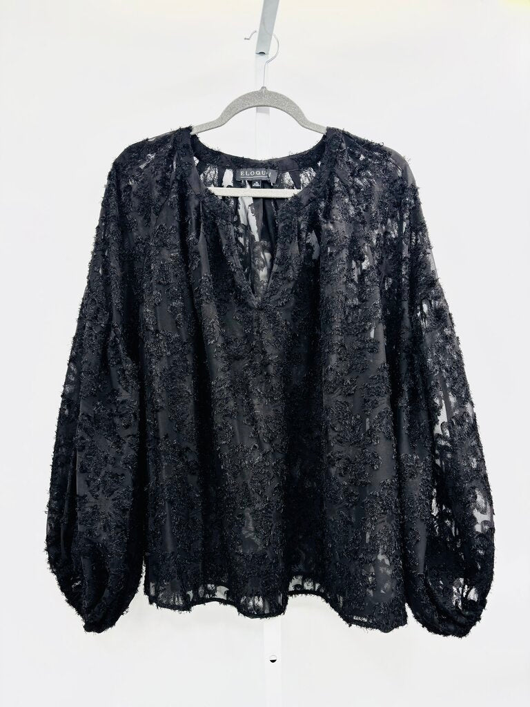 Eloquii Blouse Plus Black 18