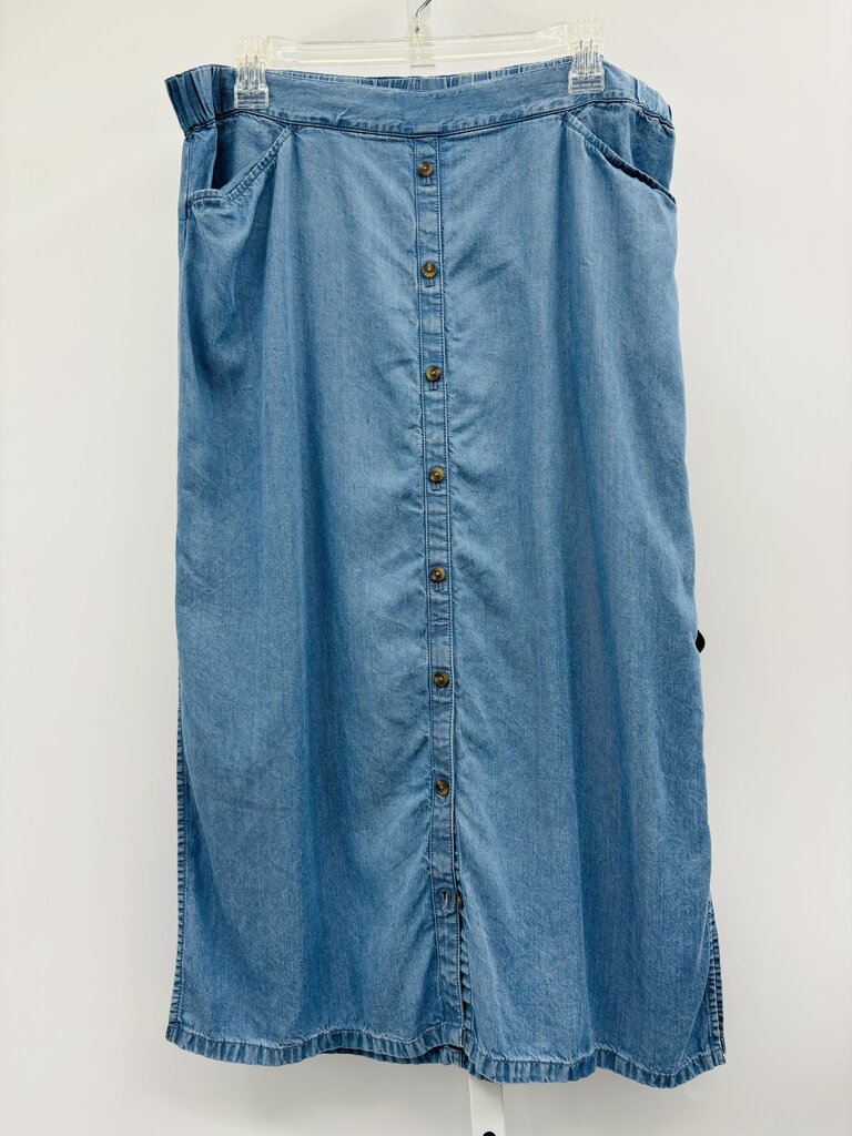 J. Jill Skirt Midi Denim L