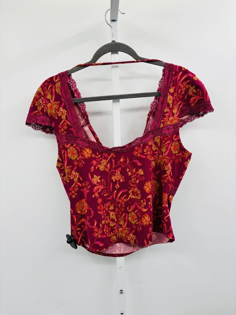 Free People Top Burgundy L