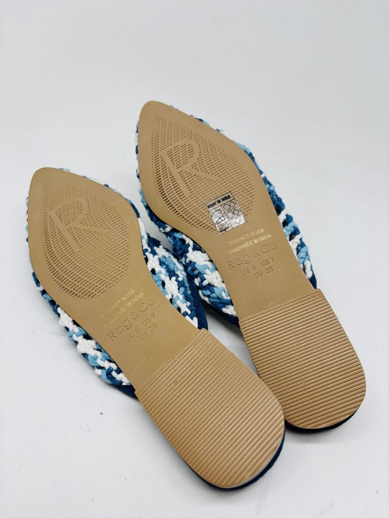 Rag & Co Mules Blue 7