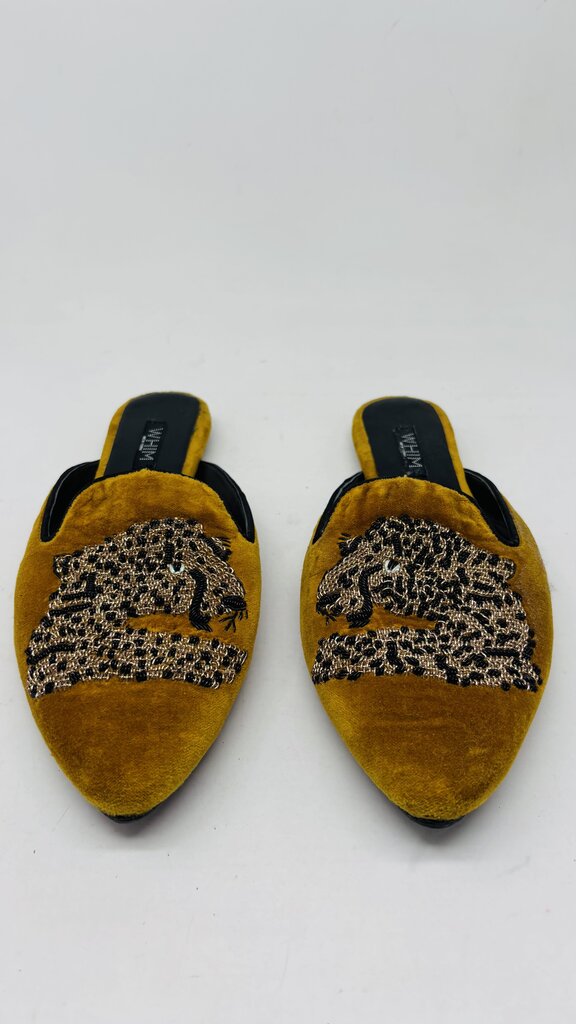 Whim New York Mules Gold 8.5