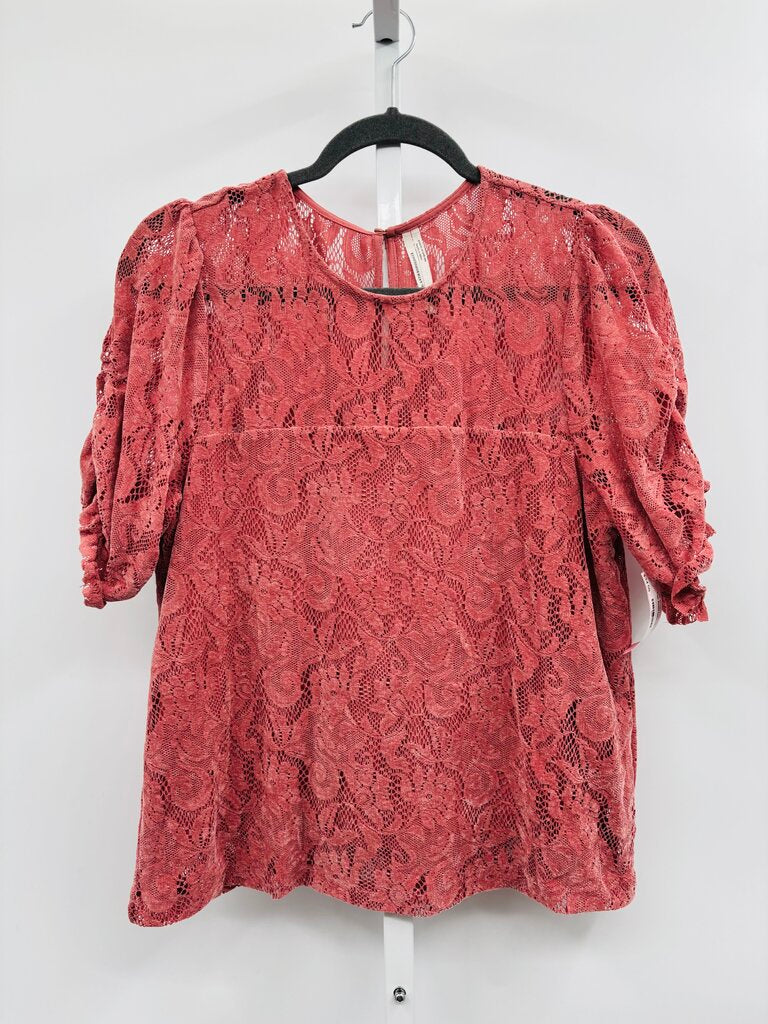 Anthropologie Top Pink M