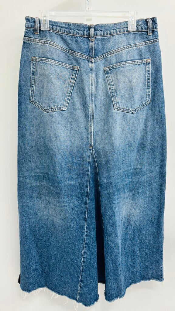 Reformation Skirt Maxi Denim 10