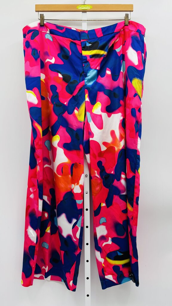 Eloquii Pants Plus Wide Leg Multi 24