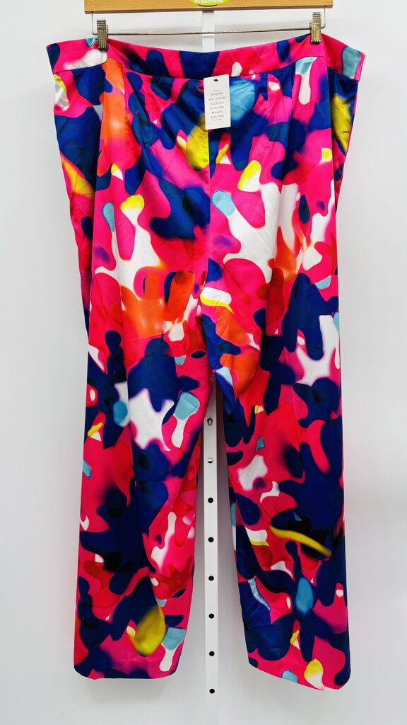 Eloquii Pants Plus Wide Leg Multi 24