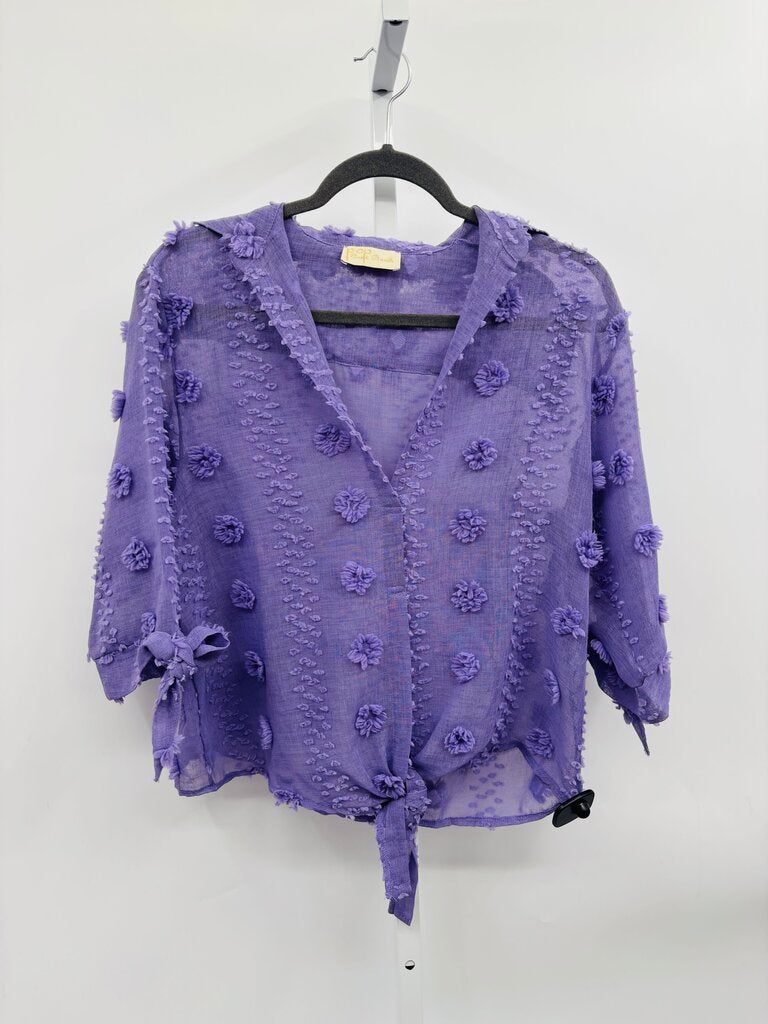 Pop Saint Barth Blouse Purple OS