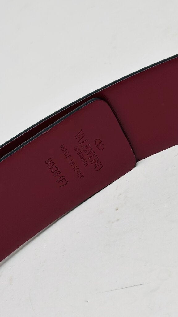 Valentino LUXURY BELT Burgundy S