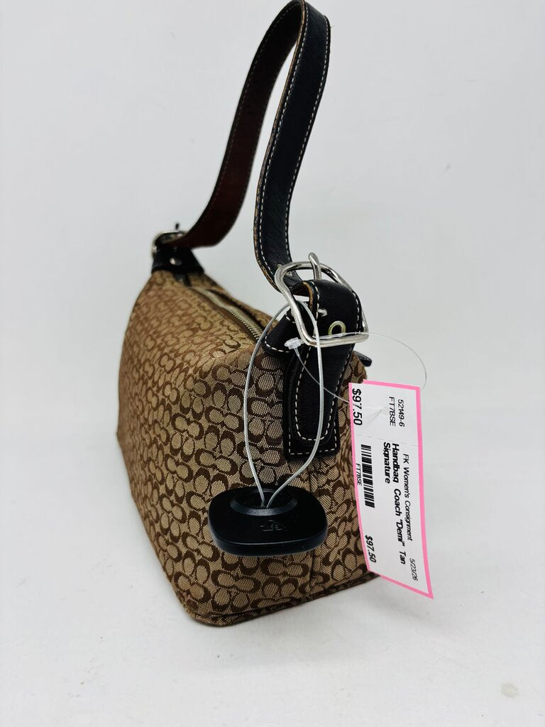 Coach Handbag Tan Signature