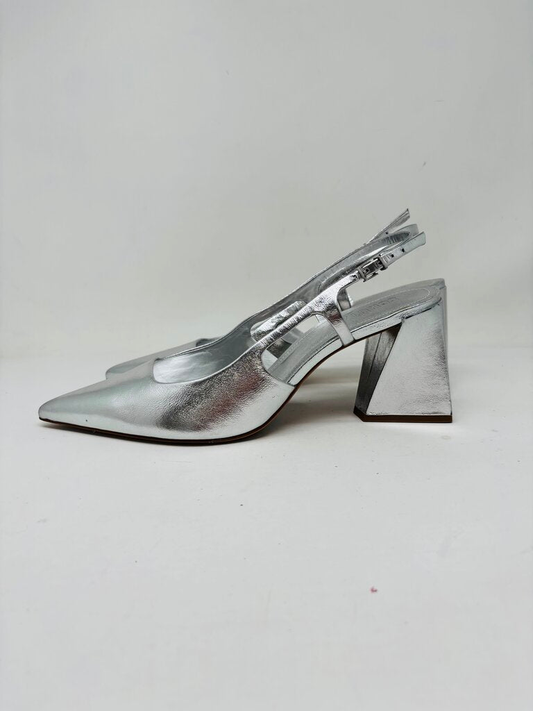 Schutz Heels Silver 10