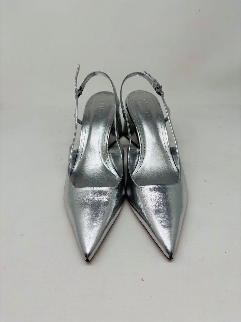 Schutz Heels Silver 10