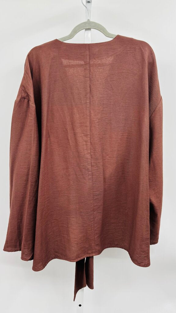 Eloquii Blouse Plus Brown 20