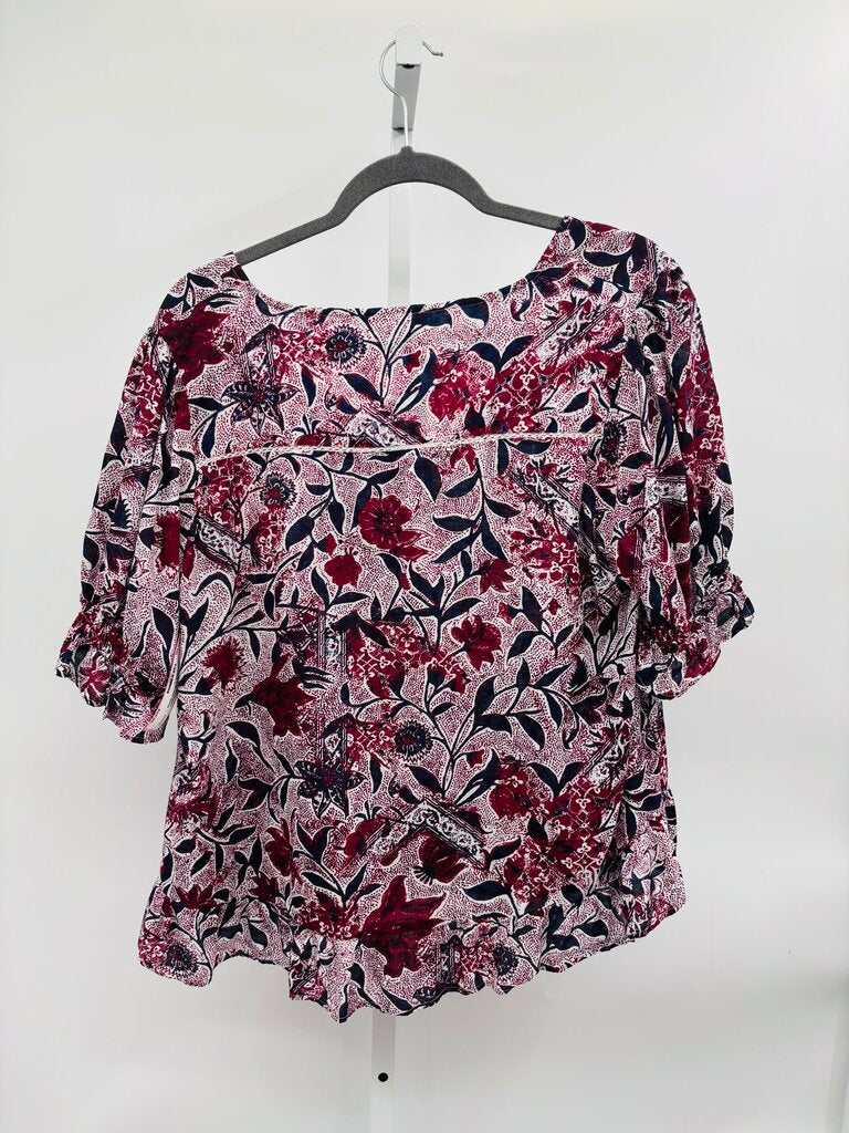 Lucky Brand Top Burgundy L