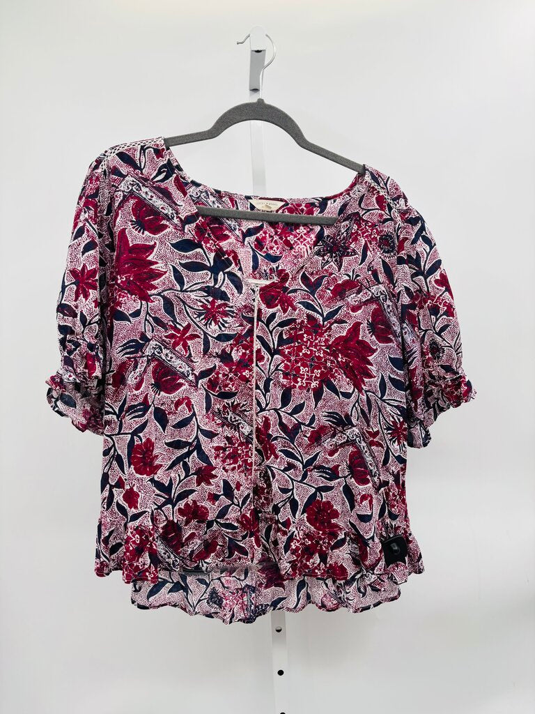Lucky Brand Top Burgundy L