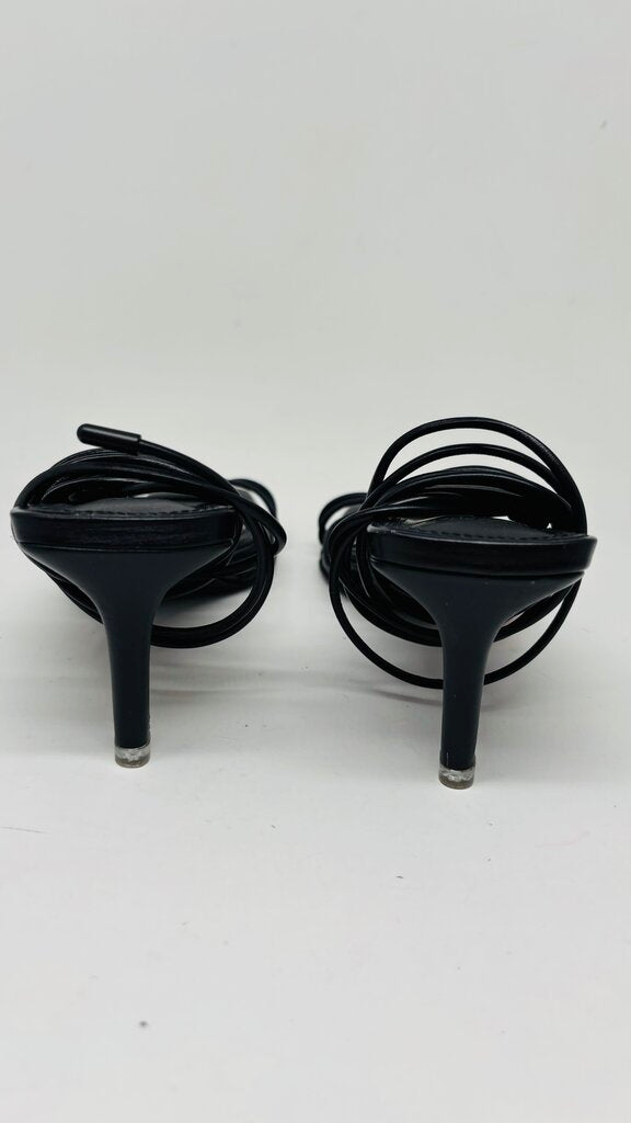 Black Suede Studio Heels Black 5.5