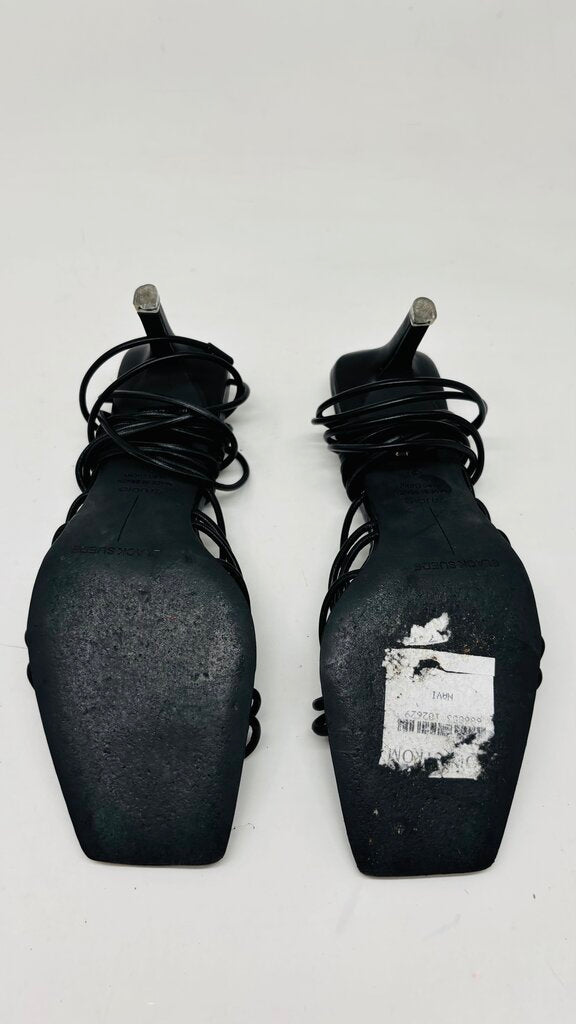 Black Suede Studio Heels Black 5.5