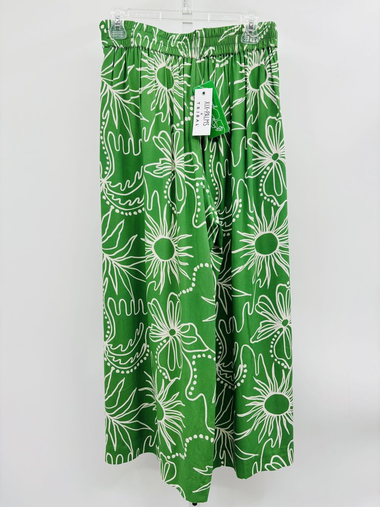 Tribal Pants Wide Leg Green S