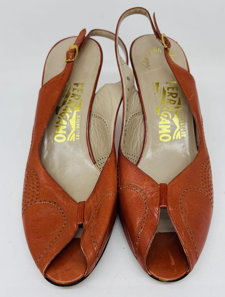 Ferragamo Heels Orange 9