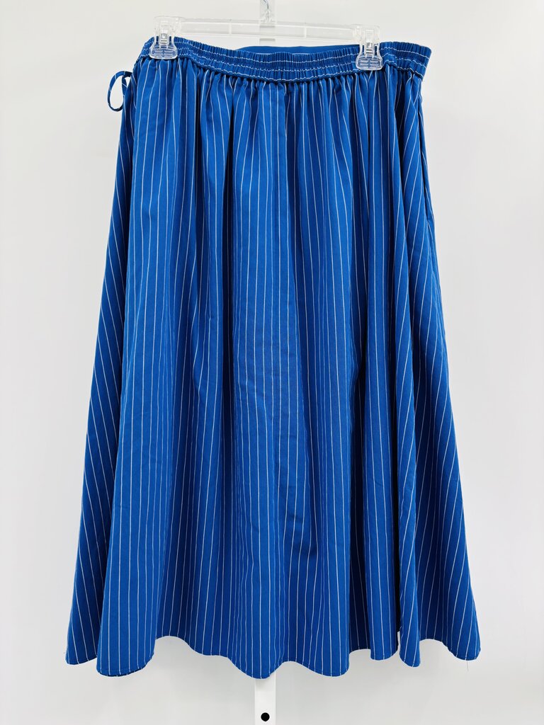 M.M. LaFleur Skirt Midi Blue L