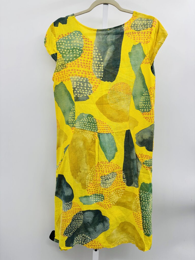 Made in Italy Dress Plus Yellow XXL