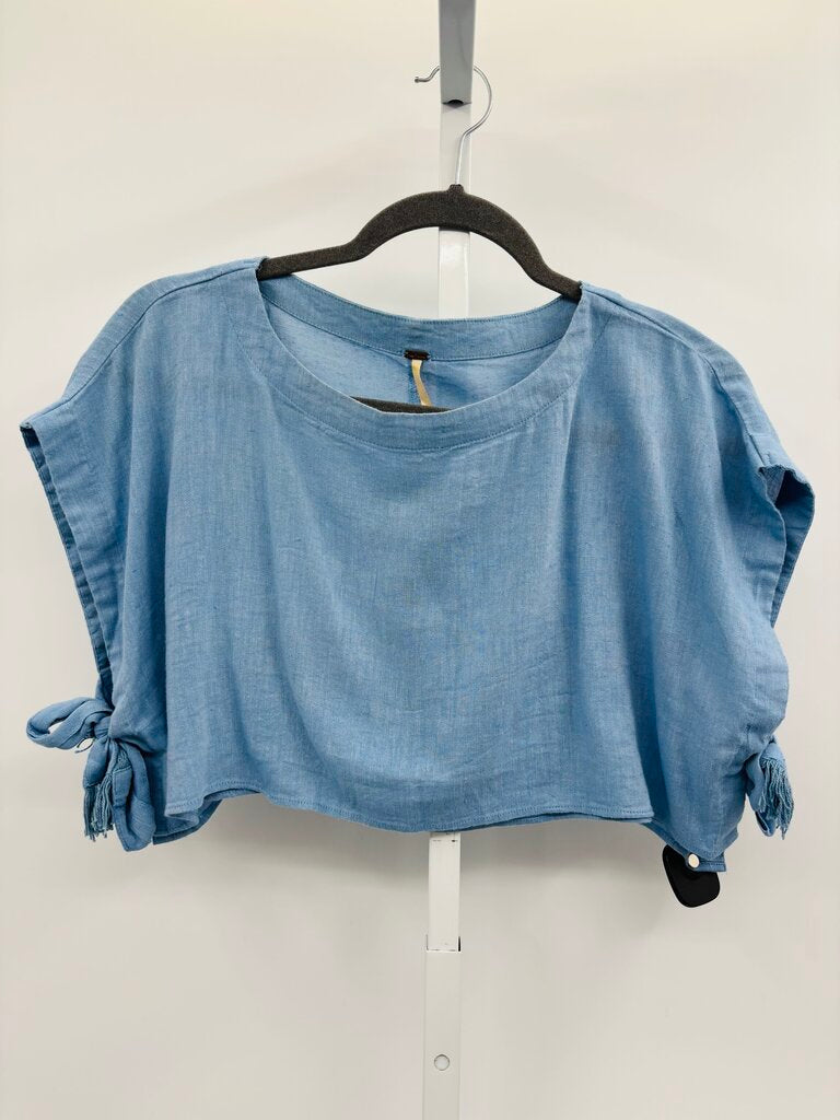 Free People Top Blue S