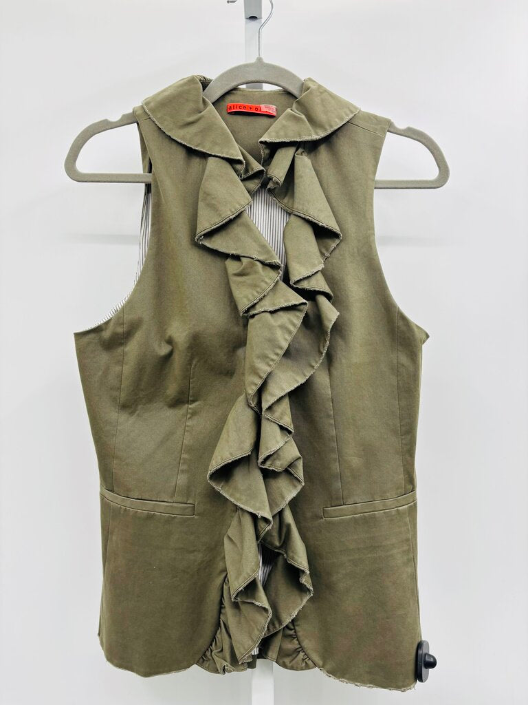 Alice + Olivia Vest Green S