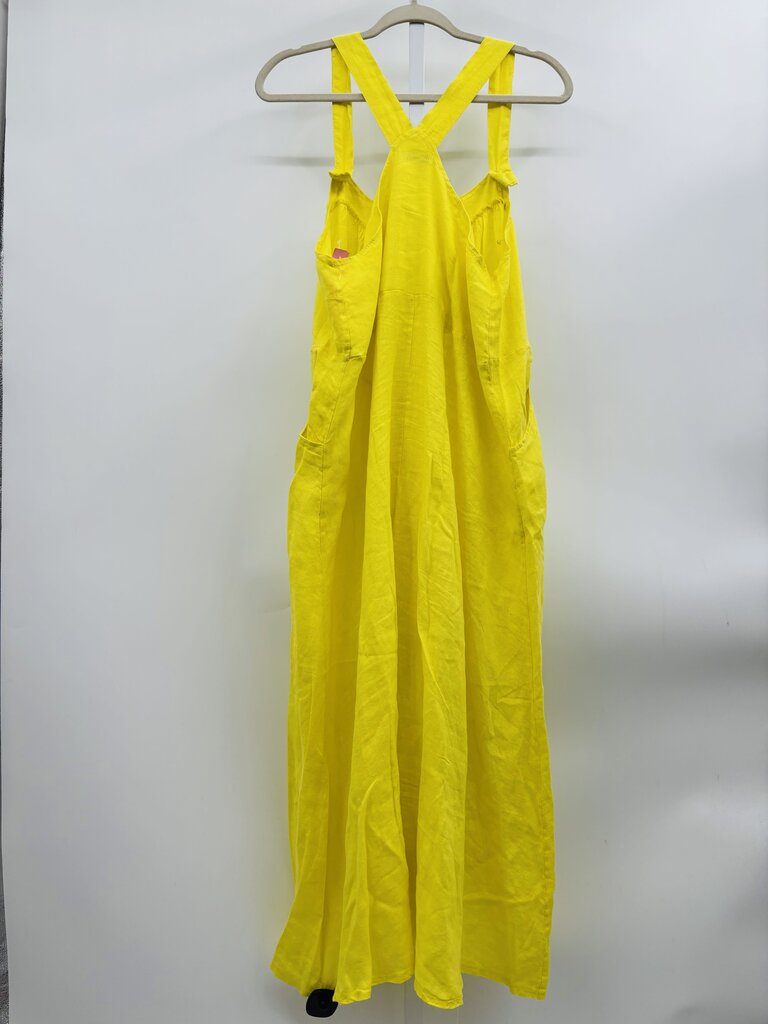 100% Lino Dress Yellow M