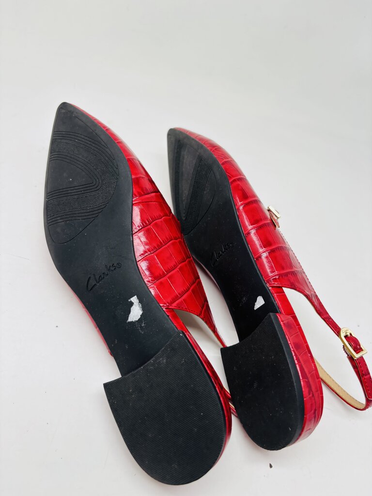 Clarks Mules Red 8