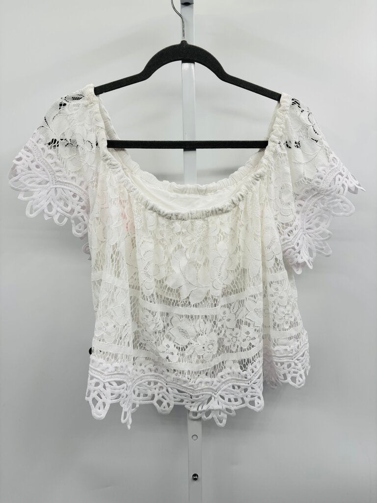 Free People Top White L