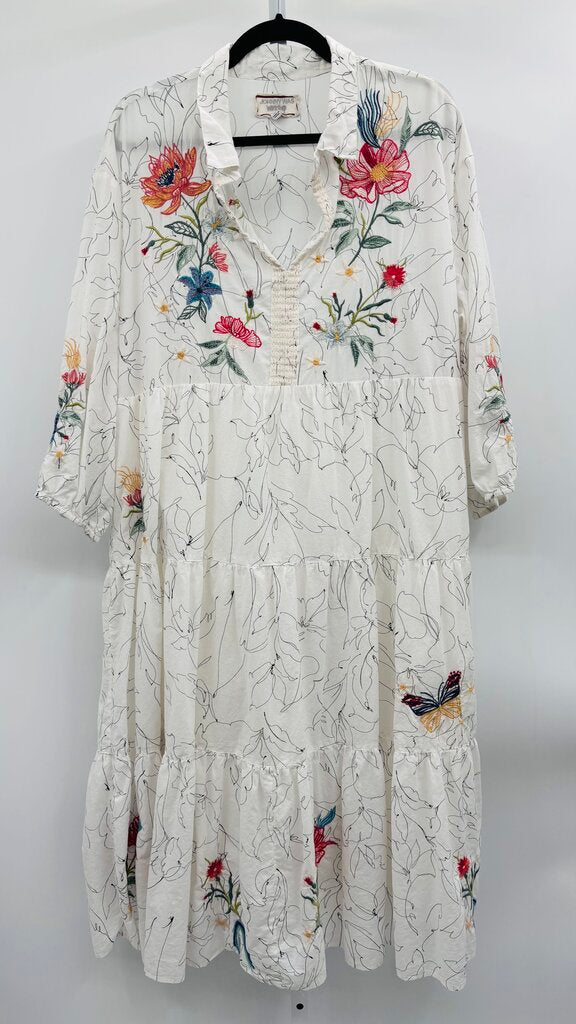 Johnny Was Workshop Maxi Dress White XL