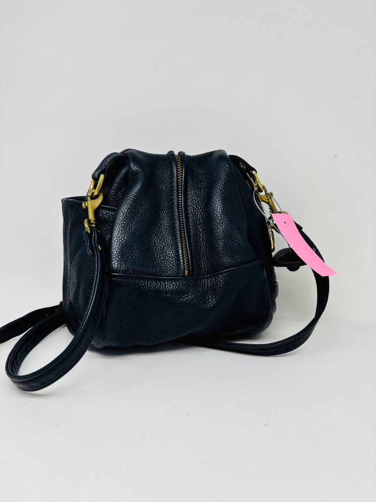 Victoria Leather Crossbody Bag Navy