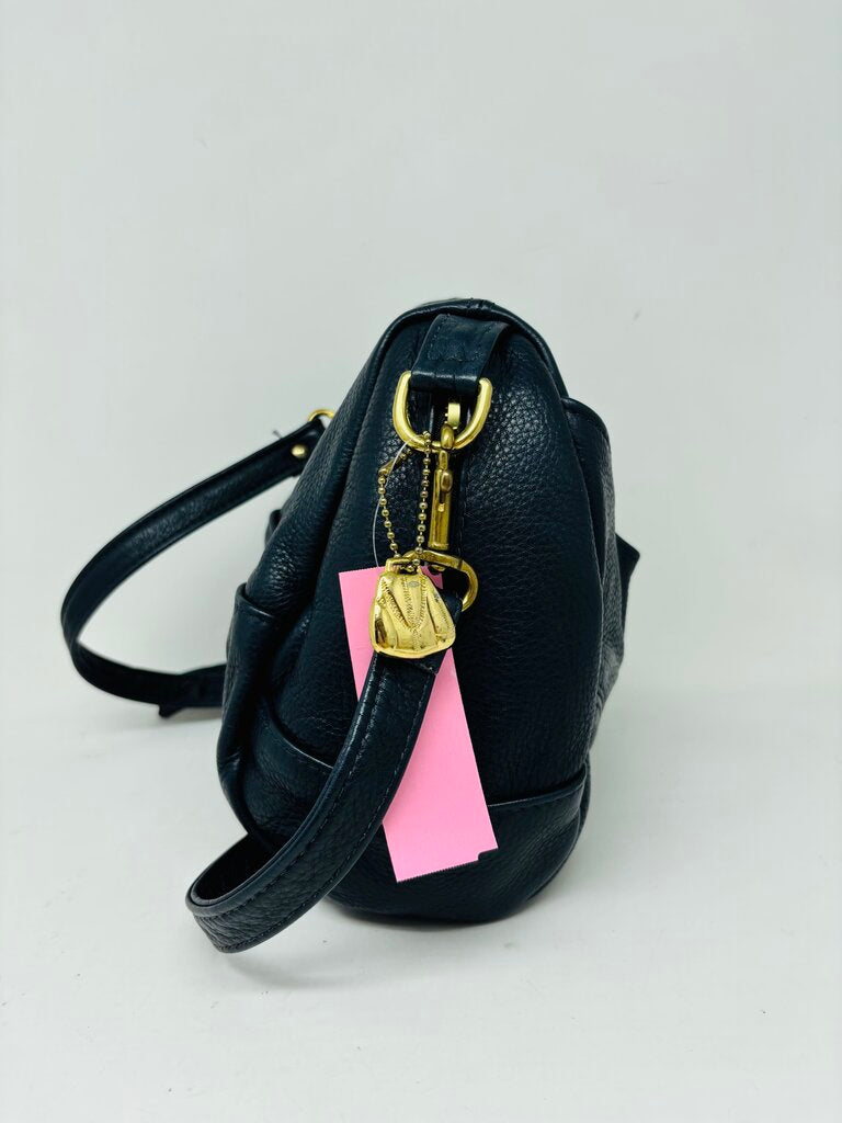 Victoria Leather Crossbody Bag Navy