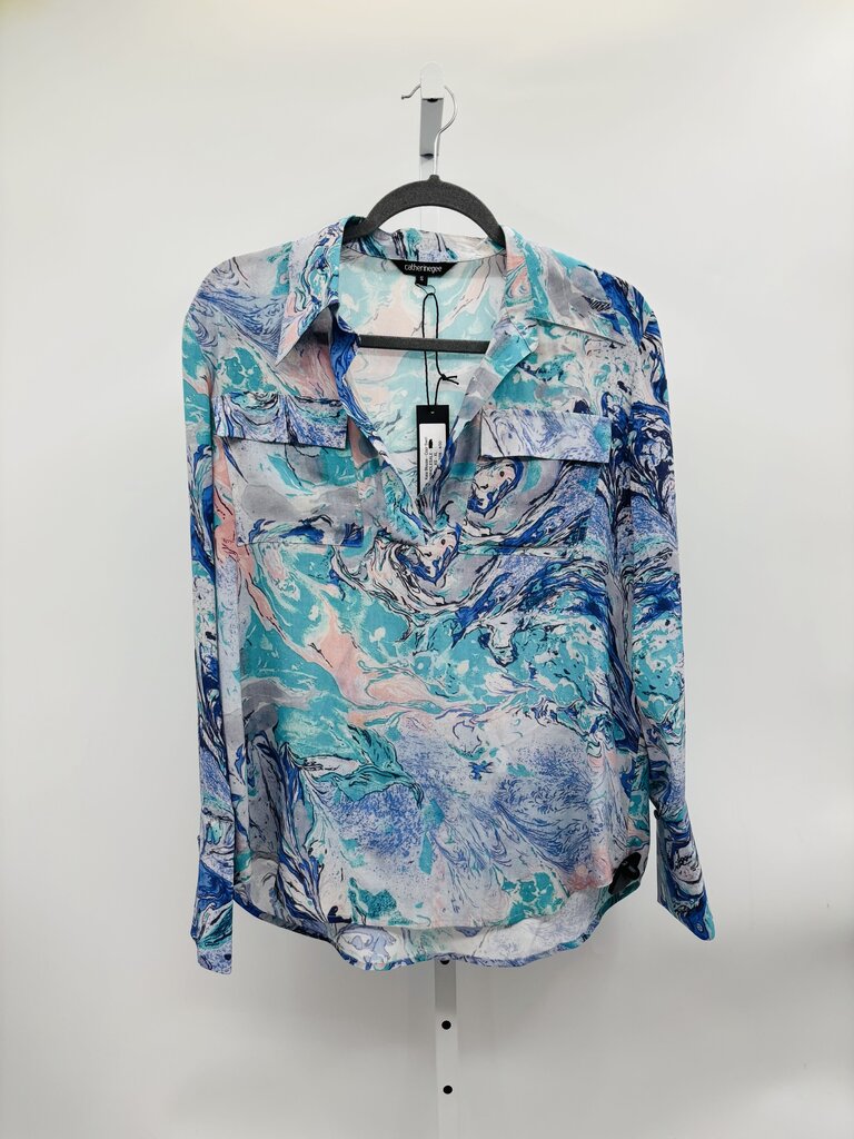 Catherine Gee Blouse Teal S