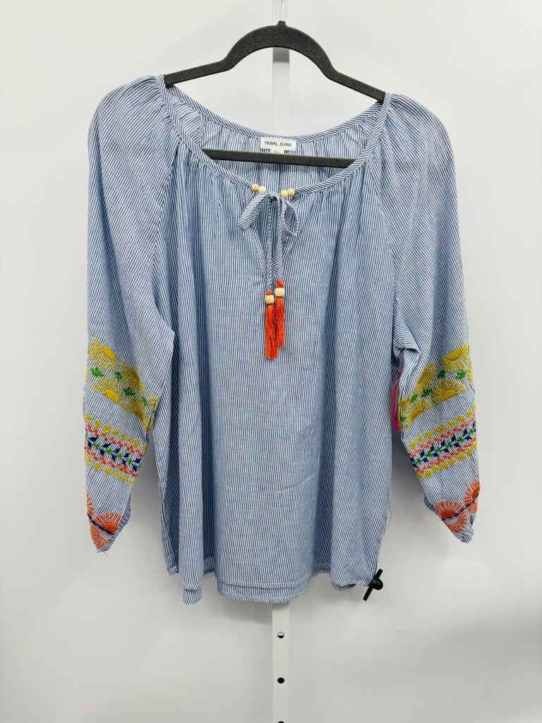 Tribal Blouse Blue M