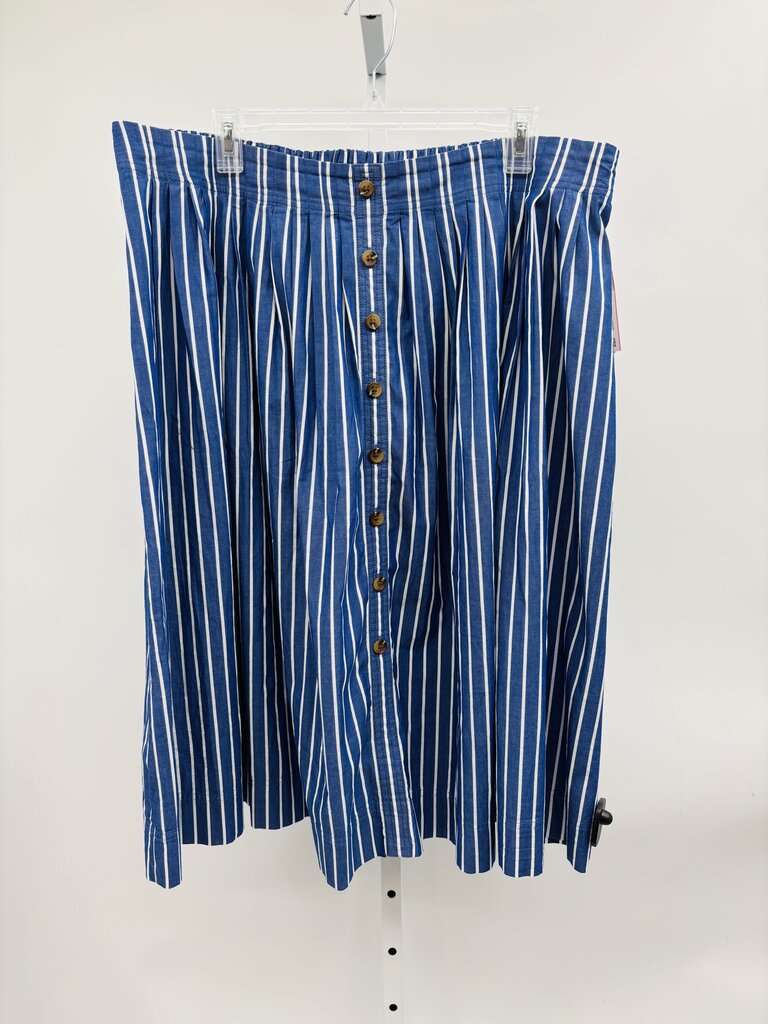 J. Crew Factory Skirt Midi Blue XL