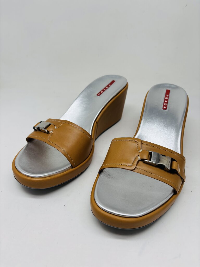 Prada Wedge Tan 8.5