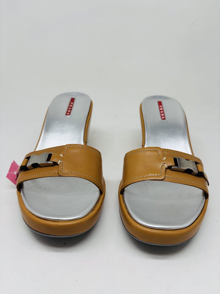 Prada Wedge Tan 8.5