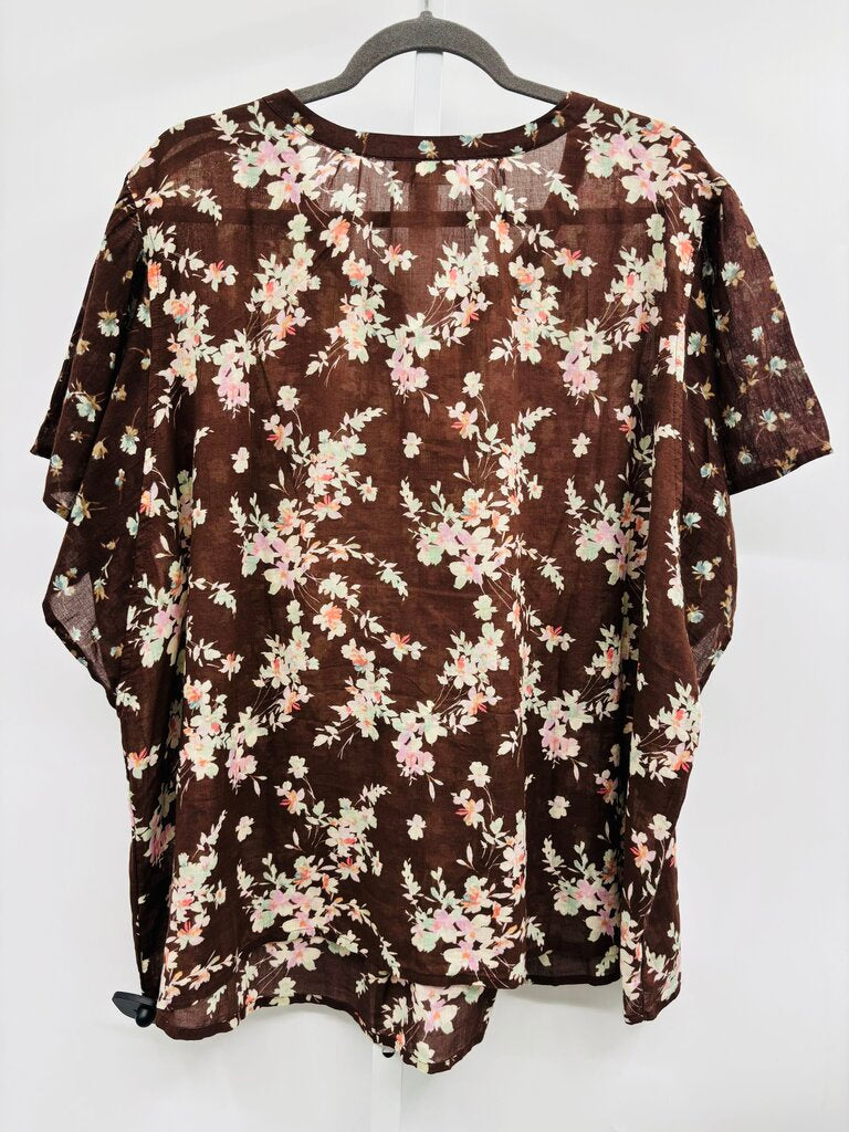 J. Jill Blouse Plus Brown 3X