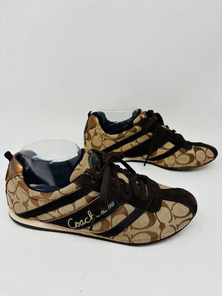 Coach Sneakers Tan Signature 8
