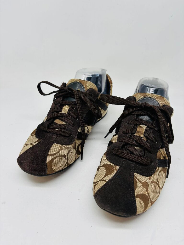 Coach Sneakers Tan Signature 8