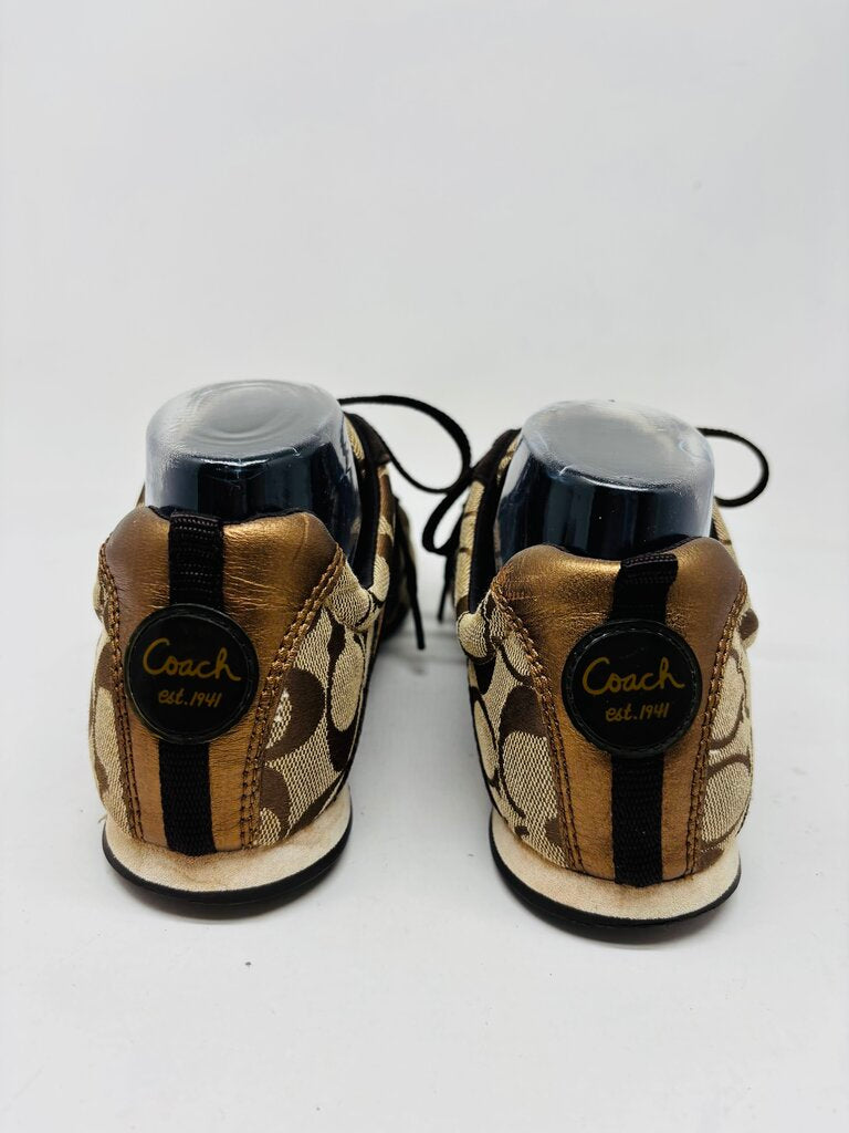 Coach Sneakers Tan Signature 8