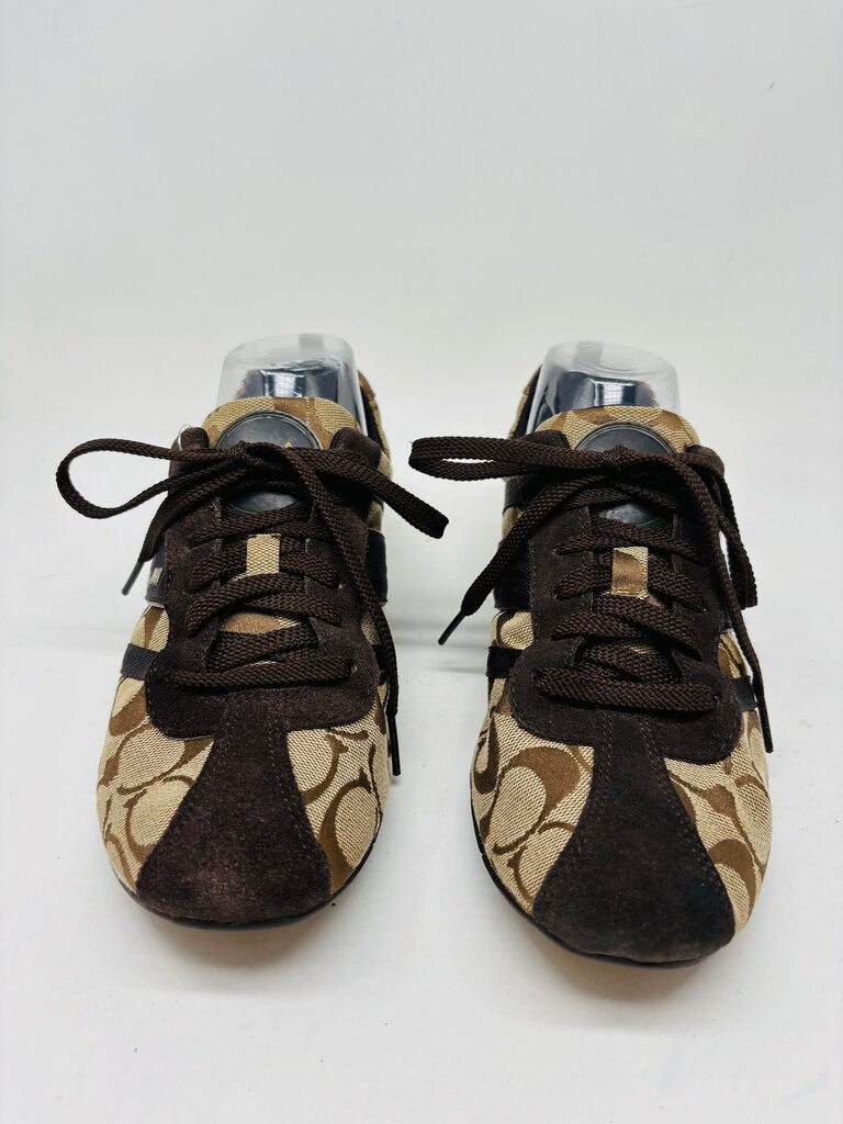 Coach Sneakers Tan Signature 8