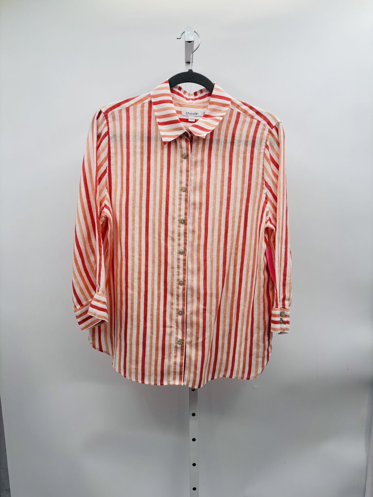 Chico's Top Orange White 10